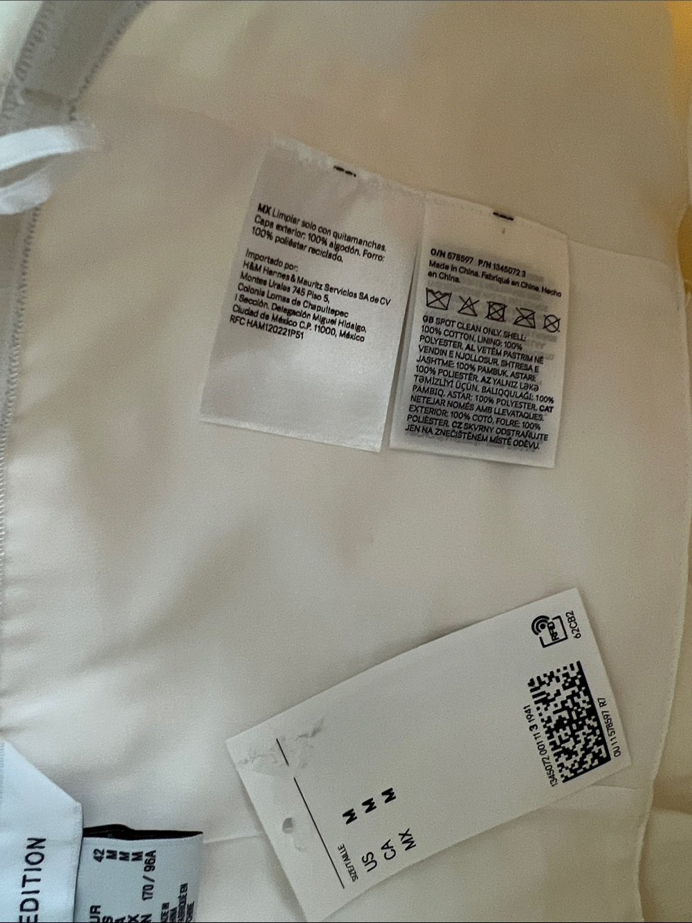 H&M Cream Ruffled Crop Top - Picture 9 of 9